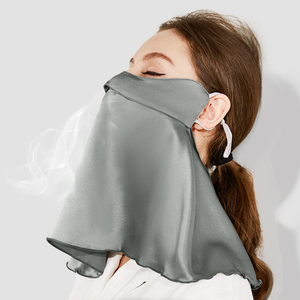 Maschera Estiva in Seta Ghiacciata per Donna con Logo Ricamato Personalizzato, Protezione Solare Integrale con Ampia Visiera Anti-UV - Product Image 2