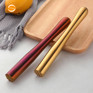 Herramientas de barra, triturador de limonada de acero inoxidable 304 de 22cm para cóctel, Mojito, triturador de limón, trituradora de uvas y frutas, triturador de hielo - Product Image 5