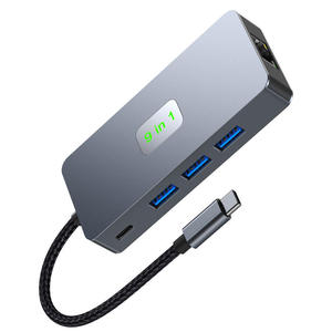 <span class=keywords><strong>Station</strong></span> d'accueil USB-C 9-en-1 multi-interface pour ordinateur portable, <span class=keywords><strong>avec</strong></span> affichage partagé HD 4K60Hz transfrontalier et extension multi-écrans - Product Image 2