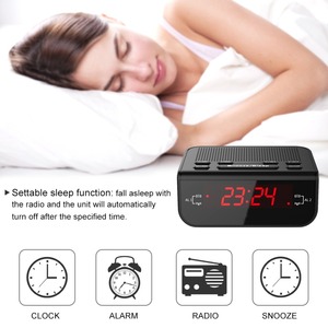 <span class=keywords><strong>Radio</strong></span>-réveil numérique compact à LED avec <span class=keywords><strong>radio</strong></span> FM, fonction snooze et minuterie de sommeil - Product Image 2