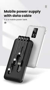 2023 חדש ברשימה מסוג C מיני בנק כוח 20000 mah מטען חשמל 4 ב-1 נייד עם כבל נתונים דק במיוחד בנק כוח קטן 10000 - Product Image 5