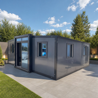 Maison Modulaire 20ft 40ft, Mini-Maison Préfabriquée, Annexe Pliable, Prix Raisonnable, Maison Conteneur Extensible en Verre