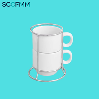 Tasses à sublimation en céramique pour thé et café et ensemble de supports métalliques – Tasses à eau et mugs à café pour impression par transfert thermique