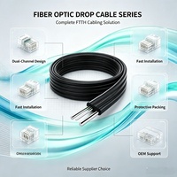 Bend-Insensitive FTTH Optic Fiber Drop Cable High Quality G.652 Fiber PVC Material Indoor/Outdoor Use Bow-type Infrastructure