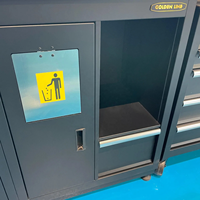 Banc de travail en acier SPCC avec armoire à outils, chariot de rangement robuste 13 compartiments, capacité de charge 450 kg, OEM ODM OBM, pour atelier industriel 13