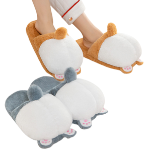 Chaussons amusants pour gros chiens Corgi Chaussons d'intérieur chauds <span class=keywords><strong>en</strong></span> coton Vente <span class=keywords><strong>en</strong></span> gros <span class=keywords><strong>Grossiste</strong></span> de <span class=keywords><strong>chaussures</strong></span> souples durables personnalisées - Product Image 3