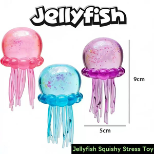 Juguetes blandos de medusas con lentejuelas de colores al por mayor, juguetes blandos de maltosa, juguetes antiestrés de TPR, recuerdos para fiestas infantiles - Product Image 1
