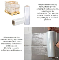 Film étirable en PE protecteur en plastique à excellente résistance aux perforations et élasticité pour l'emballage et le gainage de palettes