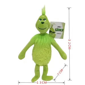 Cheap Price 12" Christmas Green Monster Doll Plush Maker Grinch Elf Stuffed Plush Kids Funny Plush Toy New Year Gifts