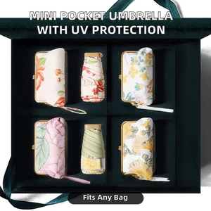 Parapluie pliant manuel de poche mini format pour adultes, protection UV, double usage, cadeaux d'affaires, vente en gros usine - Product Image 2