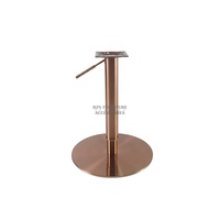 Pied de chaise de table de bar réglable en hauteur moderne Base pivotante en or rose avec repose-pieds Accessoires de tabouret de bar en métal