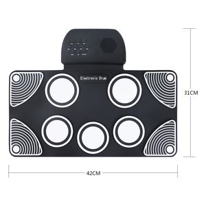 스몰 사이즈 휴대용 접이식 실리콘 손으로 압연 디지털 드럼 세트 어린이 크로스 보더 뜨거운 판매 연습 경적 장난감 - Product Image 4