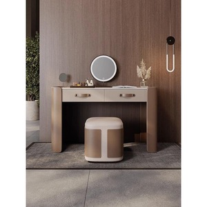 Modern Minimalist <b>Dressing</b> <b>Table</b> <b>With</b> Lighted Mirror Bedroom Vanity For Adults - Product Image 3