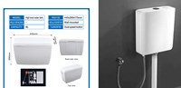 WC mural de luxe à réservoir encastré, double chasse, en plastique, grande capacité