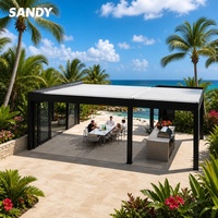 Kits de système de toiture à persiennes étanches avec stores électriques, pergola bioclimatique en aluminium pour jardin, gazebo, pavillon