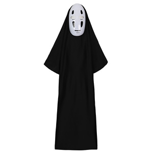 Disfraz de No-Face para Cosplay, Disfraz de Anime para Mujer Adulta, Disfraz de Spirited Away de Poliéster, Conjunto Completo para Juego de Roles, Traje de Halloween - Product Image 1