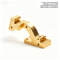 5-Axis CNC Machined Brass Alloy Instrument Bracket Precision Alignment Fixture Custom Precision CNC Machining Wire EDM OEM ODM
