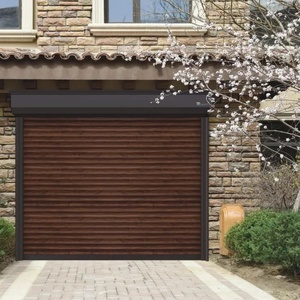 Porte <span class=keywords><strong>de</strong></span> garage automatique isolée en acier moderne, porte à enroulement vertical, porte à enroulement pour abri <span class=keywords><strong>de</strong></span> voiture résidentiel, personnalisable - Product Image 1