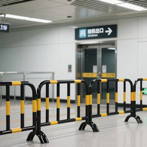 Barrière de contrôle des foules sur mesure, longueur 2 mètres, barricade en acier, assemblage facile, spécifications personnalisées bienvenues pour les événements privés - Product Image 1