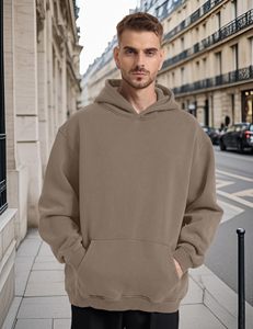 Sudadera con Capucha Extra Grande de Alta Calidad, 500 GSM, Algodón Grueso, Lisa, Unisex, con Logotipo Personalizado, Sudadera de Felpa Francesa para Hombre - Product Image 3