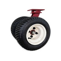 Roue pivotante à double roulement de 16 pouces à amortissement élevé et pneumatique pour chariots et plateformes de manutention