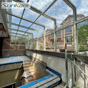 Couverture de patio extérieure en aluminium résistante aux <span class=keywords><strong>UV</strong></span>, à la pluie et à la neige, antirouille, pour les terrasses et les maisons en verre. - Product Image 2