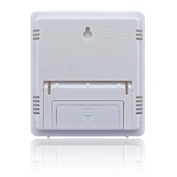 Hygromètre numérique LCD pour cils, thermomètre, station météo avec horloge, intérieur/extérieur, maison