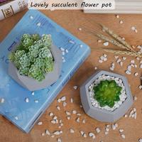 Moule en résine époxy, cœur hexagonal, béton, gypse, ciment, argile, cristal, Vase Succulent, Pot de fleur, moule en Silicone