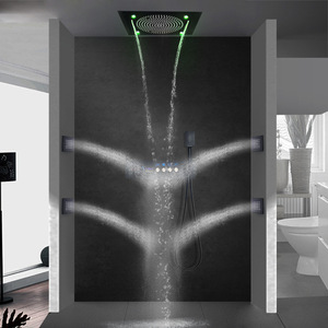 Ensemble de douche encastré haut de gamme Sky Style avec lecteur Bluetooth, écran LED de température, jets latéraux et thermostat intégré - Product Image 2