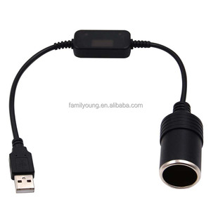 Adaptador Convertidor USB de 5V 2A a Encendedor de <span class=keywords><strong>Cigarrillos</strong></span> de 12V, USB Macho a Hembra, Accesorios Electrónicos para Automóviles - Product Image 2