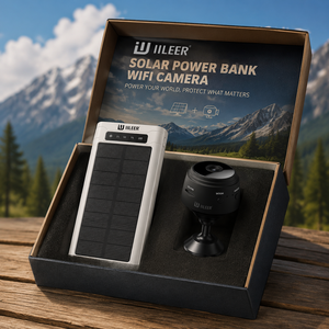 Coffret cadeau station d'énergie solaire avec horloge et haut-parleur – Électronique extérieure moderne pour la Journée de la Terre - Product Image 2