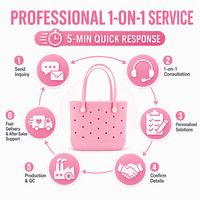 Sac de plage personnalisé en EVA rose avec fermeture à bouton, imperméable, grande capacité, pour une utilisation en plein air en été, vente en gros, OEM, étiquette privée