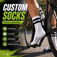 Chaussettes de sport personnalisées pour le basketball, la course à pied, respirantes, à séchage rapide, confortables, chaussettes de cyclisme avec logo personnalisé