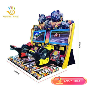 Simulateur <span class=keywords><strong>de</strong></span> course automobile 42 pouces pour 2 joueurs, <span class=keywords><strong>jeu</strong></span> vidéo <span class=keywords><strong>de</strong></span> moto d'attaque, machine <span class=keywords><strong>de</strong></span> course urbaine 220V en métal et plastique, prise en charge espagnole - Product Image 3