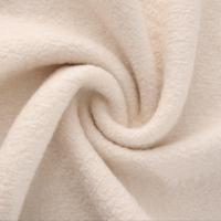 Tissu de pardessus en tissu brossé unilatéral de couleur unie 62% laine et 38% pour mélange de tencel Tricot texturé doux teint uni pour