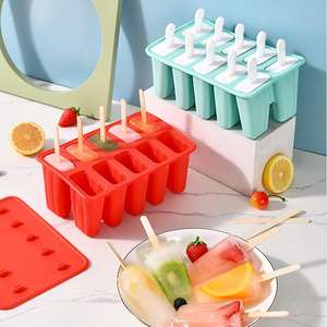 Moule à glace en silicone alimentaire à 10 cavités pour DIY, outil pour bacs à glace personnalisés avec logo - Product Image 5