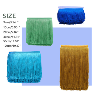 Vendita calda 30CM 12 pollici lavabile seta lungo <span class=keywords><strong>tessuto</strong></span> in poliestere frangia per vestito da ballo - Product Image 5