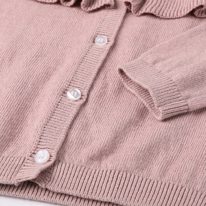 Chemise à manches longues avec col ras du cou ouverte pour enfants Cardigan d'hiver pour enfants Pull pour bébé en tricot pour petites filles - Product Image 4