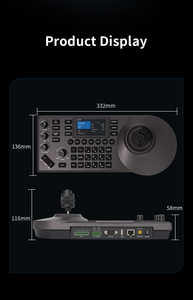 4D phím điều khiển từ xa bảng điều khiển với RS-232/485, vica/Pelco, kiểm đếm cho phát sóng & Studio PTZ máy ảnh điều khiển bàn phím - Product Image 4