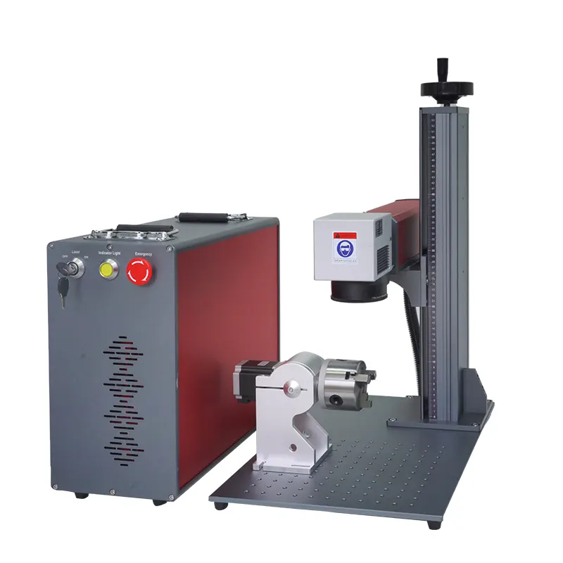 Draagbare Mini Kleurenlaserprinter 20W 30W 50W Fiber Lasermarkeermachine Voor Metalen Sieraden Lasergravure Etsmachine