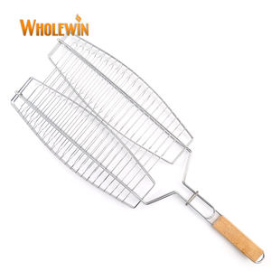 핫세일 생선 그릴 바스켓, 생선 오리 고기용 바베큐 로스팅 그물망 아웃도어 쿠킹 툴 - Product Image 2