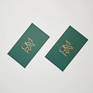 Tarjeta de Felicitación Empresarial Ecológica de Papel Recubierto con Impresión de Logotipo en Lámina de Lujo de 15x10 cm, Invitación, Embalaje, Sobre, Serigrafía - Product Image 4