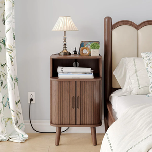Vietnam Modern Bedroom Wood Nightstand with 2 <b>Drawers</b> Durable OEM High Quality for Living Room - Product Image 4