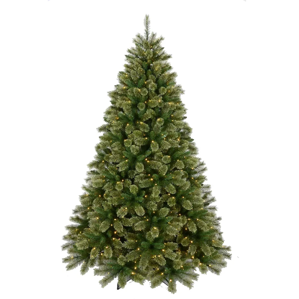 Prelit Luxury Big Wholesale 6.5ft 7.5ft 9ft PE PVC Artificial Christmas Tree With LED Lights