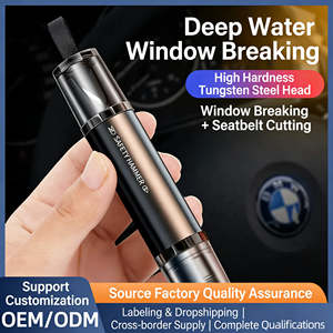 Martillo de Seguridad de Emergencia Tipo Prensa para Romper Ventanas de Automóviles, de Acero de Tungsteno de Alta Dureza - Product Image 3
