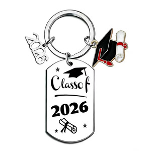 <span class=keywords><strong>Regalo</strong></span> di <span class=keywords><strong>Laurea</strong></span> 2026, Portachiavi in Acciaio Inossidabile con Frase Ispirazionale, Souvenir per Laureati Classe 2026 - Product Image 1