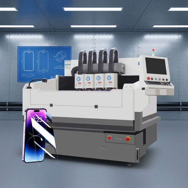 Complete Cell Phone Tempered Glass Making Line All-in-one Processing Equipment for Smartphone Screen Protector Manufacturing