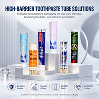 Tube d'emballage de dentifrice en aluminium et plastique avec logo personnalisé, capuchon à vis imprimé UV, 12,7-35 mm, conteneur pour soins bucco-dentaires