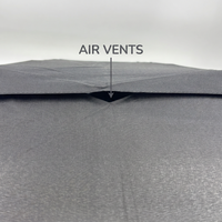 Parapluie à double couche à ouverture et fermeture automatiques, poignée en bois avec accents en laiton, 23''x10K, coupe-vent à 3 plis pour usage quotidien