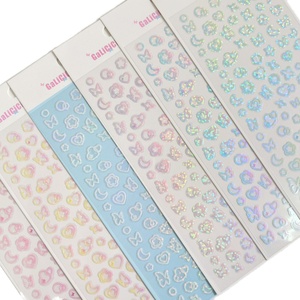 Autocollant en vinyle coréen Guka, design de dessin animé DIY, breloques papillon, chaîne, photo, décoration laser, imprimé offset, cadeaux promotionnels imperméables - Product Image 1